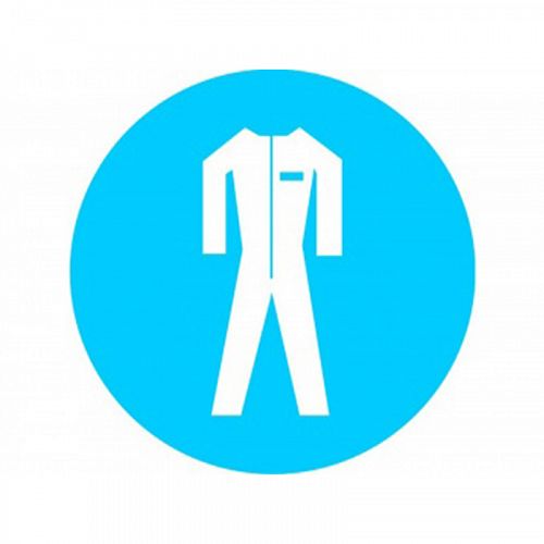 Предписывающий знак безопасности М07. &amp;quot;Работать в защитной одежде&amp;quot;